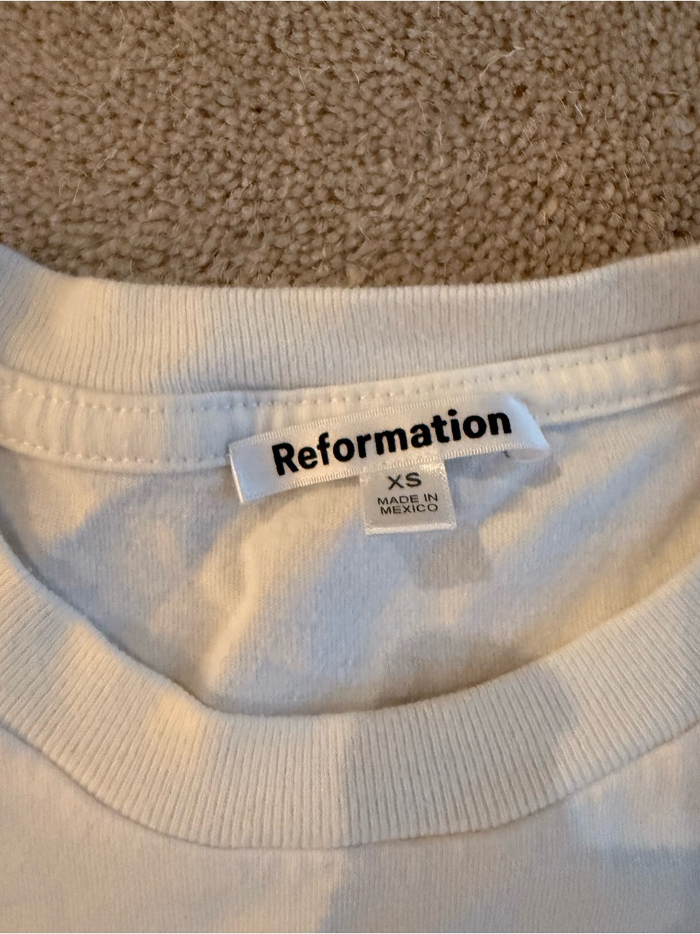 Reformation White Crewneck Tee - Picture 2 of 6